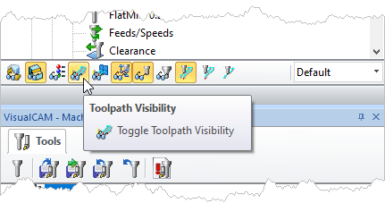 Location of the Toggle Toolpath Visibility Icon