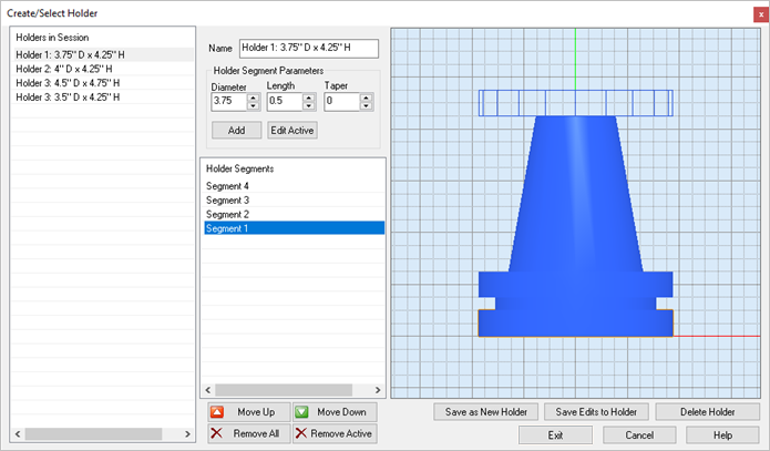 Dialog Box: Create/Edit Tool Holders
