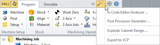 CAM System Utilities Menu Item