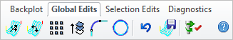 Global Edits tab, Toolpath Editor - Premium Configuration Shown