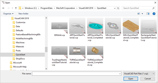 Dialog Box: Open