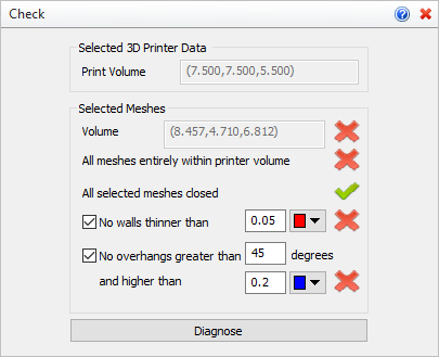 Check Mesh Options
