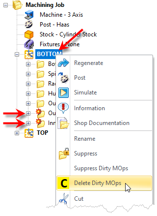To Delete all Dirty MOps