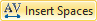 Insert Spaces (delimiters).