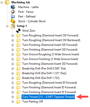 The TRN Threading operatio is next to the last operation performed