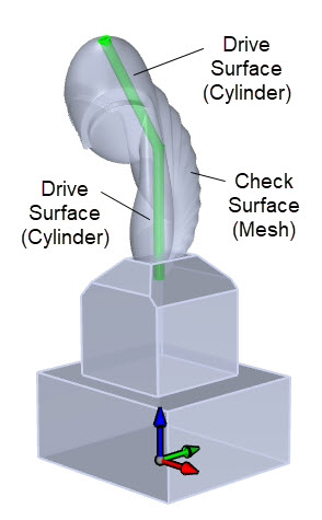 3D Model Showing Drive Surfaces (in Green)