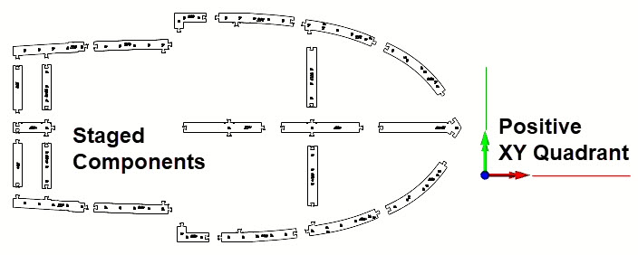 The part components to NEST are staged and ready to begin the NEST process