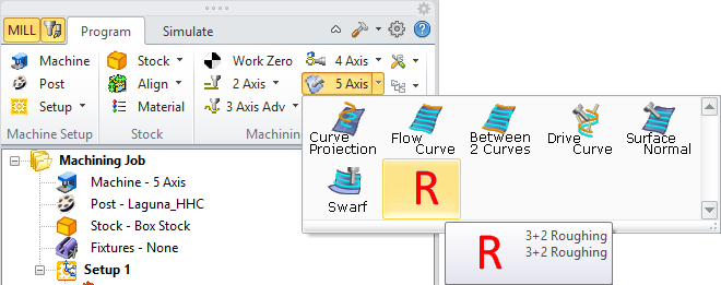 3+2 Roughing Menu Item