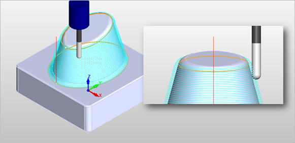 Between 2 Curves Machining, 3 Axis