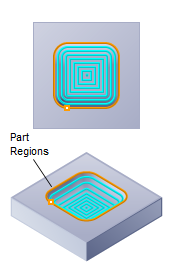 3D Offset Pocketing, 3 Axis