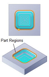 Projection Pocketing, 3 Axis