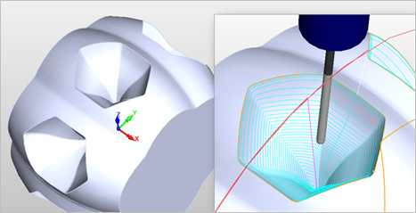 4 Axis Projection Pocketing