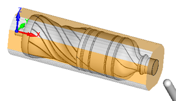 4th Axis Round (Cut Material Simulation)