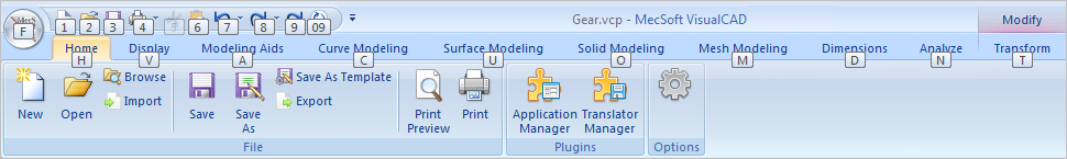 Preset <Alt> Keys: Menus