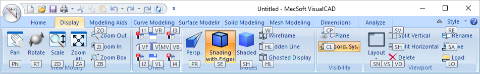 Preset <Alt> Keys: Display Ribbon Bar
