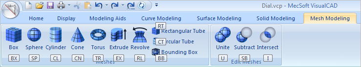 Preset <Alt> Keys: Mesh Modeling Ribbon Bar