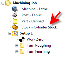 Stock is defined for your Machining Job