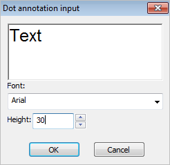 Dot Annotation Input dialog