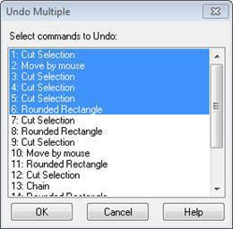 Dialog Box: Undo Multiple