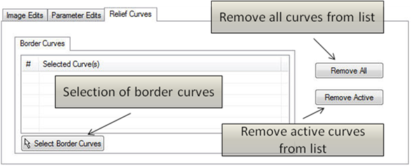 Dialog Box: 3D Relief Operation, Relief Curves tab