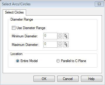 Select Arcs/Circles dialog box