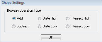 Dialog Box: Shape Settings