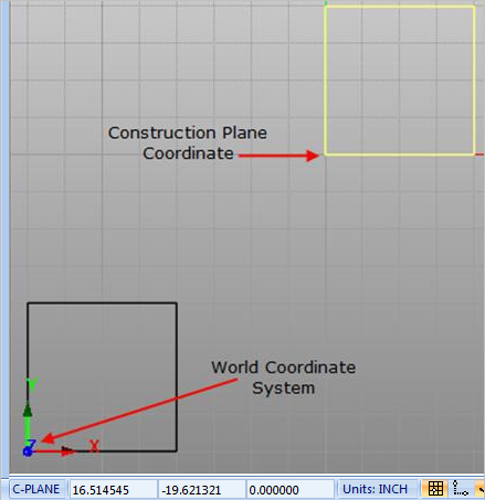 Example: Construction Plane coordinates
