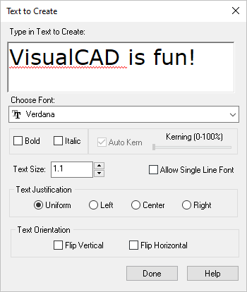Text to Create (on Curve)
