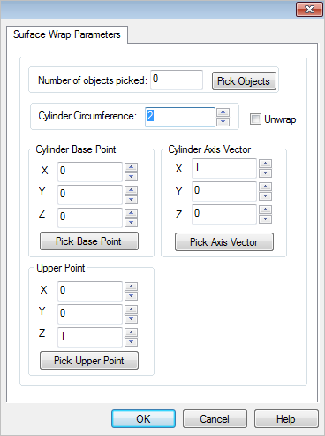 Dialog Box: Edit Surface Wrap