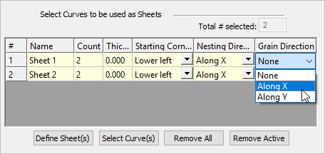 Grain Direction for Sheets