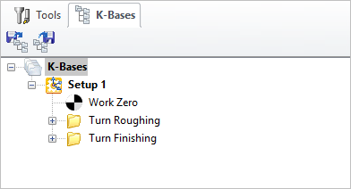 The Machining Objects (MObs) Browser, K-Bases Tab