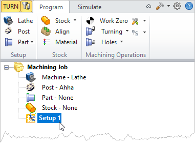 Setup1 in the Machining Browser