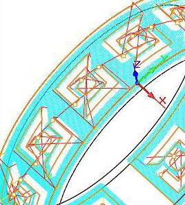 4th Axis Facing Operation Toolpath