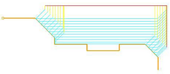 Roughing toolpath with Avoid Section