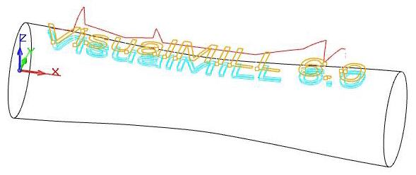 4th Axis Engraving Operation Toolpath