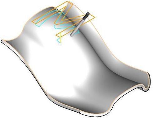5Axis Curve Projection Machining Operation