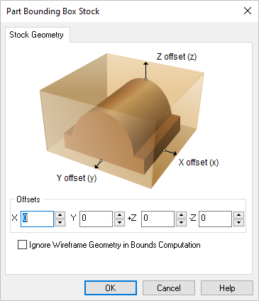 Dialog Box: Part Box Stock