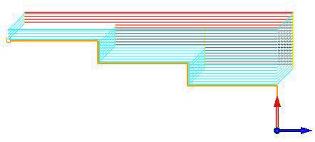 Turn Roughing Example without Cut Containment