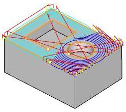 Facing Toolpath generated for the Flat Area Feature