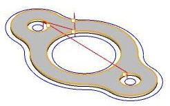 Profiling Toolpath generated for the Flat Area Feature