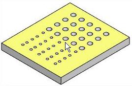 Selecting a Flat area Feature for Hole Making (2½ Axis Drilling, Tapping, Bore and Rev Bore)