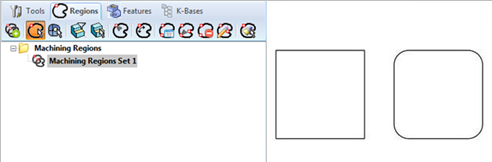 Click Select Curves and you will be prompted you to select curves for machining regions. - Premium Configuration shown