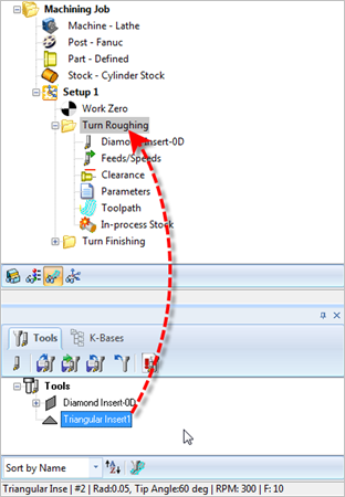Drag & Drop Editing an Operation from the Machining Browser