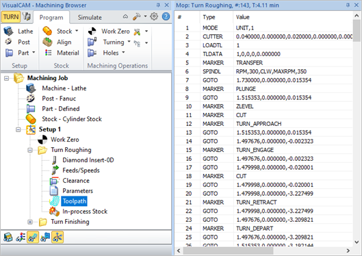 The Toolpath Viewer Displayed