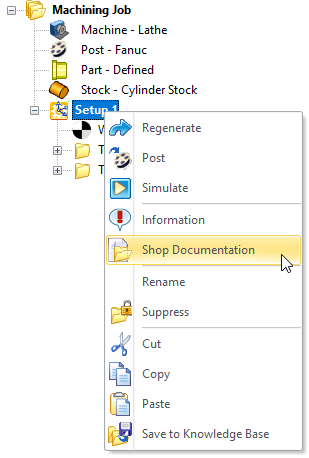 Displaying Shop Documentation for a Setup