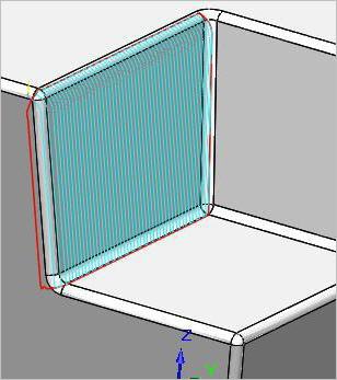 Toolpath created with selected regions