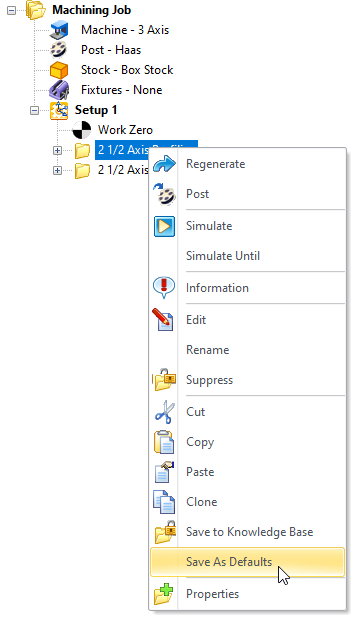 Step 2: Save As Defaults