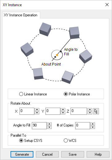 Dialog Box: XY Instance, Polar Instance
