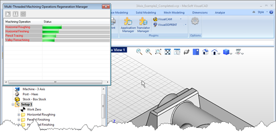 Multi-threading Manager window displayed