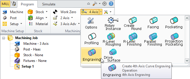 4 Axis Engraving Menu Item